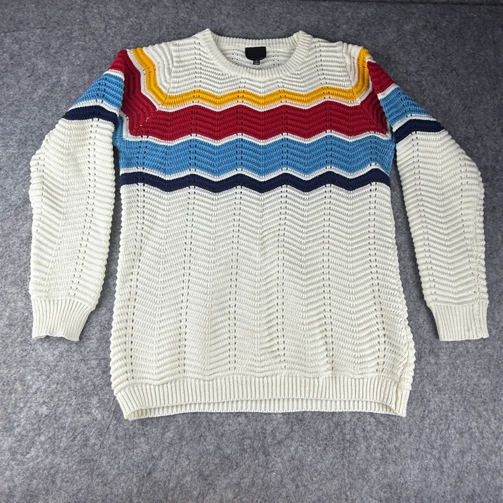 Sweet‎ Claire Light Sweater Rainbow Stripe Size M Knit Pullover Adventuretime PB